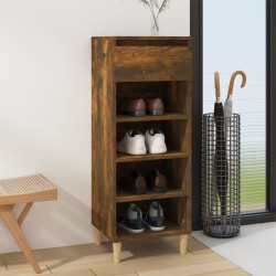 vidaXL Mueble zapatero madera contrachapada roble ahumado 40x36x105 cm