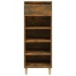 vidaXL Mueble zapatero madera contrachapada roble ahumado 40x36x105 cm vidaXL Mueble zapatero madera contrachapada roble ahumado 40x36x105 cm