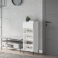 vidaXL Mueble zapatero madera contrachapada blanco brillo 40x36x105 cm vidaXL Mueble zapatero madera contrachapada blanco brillo 40x36x105 cm