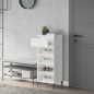 vidaXL Mueble zapatero madera contrachapada blanco brillo 40x36x105 cm vidaXL Mueble zapatero madera contrachapada blanco brillo 40x36x105 cm