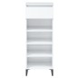 vidaXL Mueble zapatero madera contrachapada blanco brillo 40x36x105 cm vidaXL Mueble zapatero madera contrachapada blanco brillo 40x36x105 cm