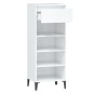 vidaXL Mueble zapatero madera contrachapada blanco brillo 40x36x105 cm vidaXL Mueble zapatero madera contrachapada blanco brillo 40x36x105 cm