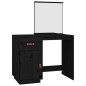 vidaXL Mesa tocador de madera maciza de pino negra 95x50x134 cm