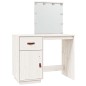 vidaXL Mesa tocador con LED madera maciza pino blanco 95x50x133,5 cm vidaXL Mesa tocador con LED madera maciza pino blanco 95x50x133,5 cm