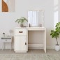 vidaXL Mesa tocador con LED madera maciza pino blanco 95x50x133,5 cm vidaXL Mesa tocador con LED madera maciza pino blanco 95x50x133,5 cm