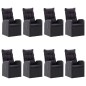 vidaXL Juego de comedor para jardín de 9 piezas negro vidaXL Juego de comedor para jardín de 9 piezas negro