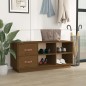 vidaXL Banco zapatero madera maciza de pino marrón miel 100x34x45 cm vidaXL Banco zapatero madera maciza de pino marrón miel 100x34x45 cm