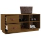 vidaXL Banco zapatero madera maciza de pino marrón miel 100x34x45 cm vidaXL Banco zapatero madera maciza de pino marrón miel 100x34x45 cm