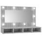 vidaXL Mueble con espejo y LED color gris Sonoma 90x31,5x62 cm vidaXL Mueble con espejo y LED color gris Sonoma 90x31,5x62 cm
