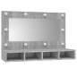 vidaXL Mueble con espejo y LED color gris Sonoma 90x31,5x62 cm vidaXL Mueble con espejo y LED color gris Sonoma 90x31,5x62 cm
