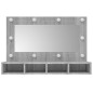 vidaXL Mueble con espejo y LED color gris Sonoma 90x31,5x62 cm vidaXL Mueble con espejo y LED color gris Sonoma 90x31,5x62 cm