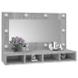 vidaXL Mueble con espejo y LED color gris Sonoma 90x31,5x62 cm vidaXL Mueble con espejo y LED color gris Sonoma 90x31,5x62 cm