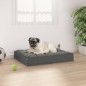 vidaXL Cama para perros madera maciza de pino gris 61,5x49x9 cm vidaXL Cama para perros madera maciza de pino gris 61,5x49x9 cm