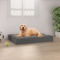 vidaXL Cama para perros madera maciza de pino gris 71,5x54x9 cm vidaXL Cama para perros madera maciza de pino gris 71,5x54x9 cm