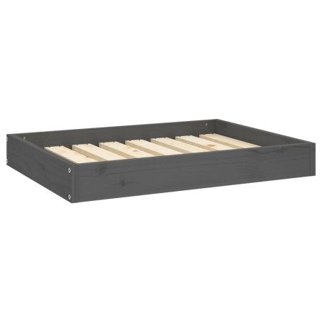 vidaXL Cama para perros madera maciza de pino gris 71,5x54x9 cm