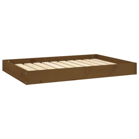 vidaXL Cama para perros madera maciza pino marrón miel 91,5x64x9 cm