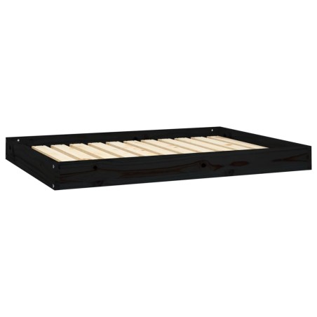 vidaXL Cama para perros madera maciza de pino negro 101,5x74x9 cm