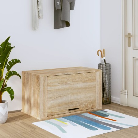 vidaXL Mueble zapatero pared contrachapada roble Sonoma 70x35x38 cm