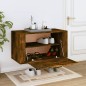 vidaXL Mueble zapatero pared madera pino roble ahumado 70x35x38 cm vidaXL Mueble zapatero pared madera pino roble ahumado 70x35x38 cm
