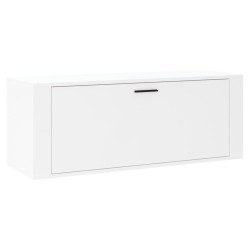 vidaXL Mueble zapatero pared madera contrachapada blanco 100x35x38 cm