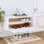 vidaXL Mueble zapatero pared madera contrachapada blanco 100x35x38 cm vidaXL Mueble zapatero pared madera contrachapada blanco 100x35x38 cm