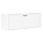 vidaXL Mueble zapatero pared contrachapada blanco brillo 100x35x38 cm vidaXL Mueble zapatero pared contrachapada blanco brillo 100x35x38 cm