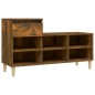 vidaXL Mueble zapatero madera contrachapada roble ahumado 102x36x60 cm vidaXL Mueble zapatero madera contrachapada roble ahumado 102x36x60 cm