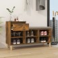 vidaXL Mueble zapatero madera contrachapada roble ahumado 102x36x60 cm vidaXL Mueble zapatero madera contrachapada roble ahumado 102x36x60 cm