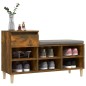 vidaXL Mueble zapatero madera contrachapada roble ahumado 102x36x60 cm vidaXL Mueble zapatero madera contrachapada roble ahumado 102x36x60 cm
