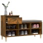 vidaXL Mueble zapatero madera contrachapada roble ahumado 102x36x60 cm vidaXL Mueble zapatero madera contrachapada roble ahumado 102x36x60 cm