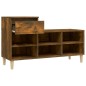 vidaXL Mueble zapatero madera contrachapada roble ahumado 102x36x60 cm vidaXL Mueble zapatero madera contrachapada roble ahumado 102x36x60 cm