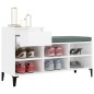 vidaXL Mueble zapatero madera contrachapada blanco brillo 102x36x60 cm vidaXL Mueble zapatero madera contrachapada blanco brillo 102x36x60 cm