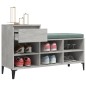 vidaXL Mueble zapatero madera contrachapada gris hormigón 102x36x60 cm vidaXL Mueble zapatero madera contrachapada gris hormigón 102x36x60 cm