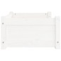 vidaXL Cama para perros madera maciza de pino blanco 65,5x50,5x28 cm