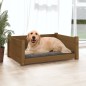 vidaXL Cama para perros madera maciza pino marrón miel 75,5x55,5x28 cm vidaXL Cama para perros madera maciza pino marrón miel 75,5x55,5x28 cm