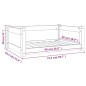vidaXL Cama para perros madera maciza pino marrón miel 75,5x55,5x28 cm vidaXL Cama para perros madera maciza pino marrón miel 75,5x55,5x28 cm