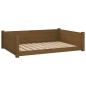 vidaXL Cama para perros madera maciza pino marrón miel 95,5x65,5x28 cm vidaXL Cama para perros madera maciza pino marrón miel 95,5x65,5x28 cm