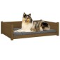 vidaXL Cama para perros madera maciza pino marrón miel 95,5x65,5x28 cm vidaXL Cama para perros madera maciza pino marrón miel 95,5x65,5x28 cm