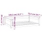 vidaXL Cama para perros madera maciza de pino 105,5x75,5x28 cm vidaXL Cama para perros madera maciza de pino 105,5x75,5x28 cm