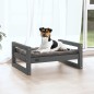 vidaXL Cama para perros madera maciza de pino gris 55,5x45,5x28 cm vidaXL Cama para perros madera maciza de pino gris 55,5x45,5x28 cm