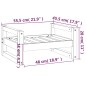 vidaXL Cama para perros madera maciza de pino gris 55,5x45,5x28 cm vidaXL Cama para perros madera maciza de pino gris 55,5x45,5x28 cm