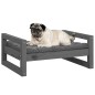vidaXL Cama para perros madera maciza de pino gris 65,5x50,5x28 cm vidaXL Cama para perros madera maciza de pino gris 65,5x50,5x28 cm