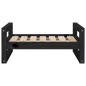 vidaXL Cama para perros madera maciza de pino negro 65,5x50,5x28 cm
