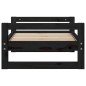 vidaXL Cama para perros madera maciza de pino negro 65,5x50,5x28 cm