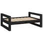 vidaXL Cama para perros madera maciza de pino negro 75,5x55,5x28 cm vidaXL Cama para perros madera maciza de pino negro 75,5x55,5x28 cm