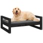 vidaXL Cama para perros madera maciza de pino negro 75,5x55,5x28 cm vidaXL Cama para perros madera maciza de pino negro 75,5x55,5x28 cm