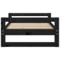 vidaXL Cama para perros madera maciza de pino negro 75,5x55,5x28 cm vidaXL Cama para perros madera maciza de pino negro 75,5x55,5x28 cm