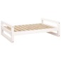 vidaXL Cama para perros madera maciza de pino blanco 95,5x65,5x28 cm vidaXL Cama para perros madera maciza de pino blanco 95,5x65,5x28 cm