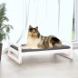 vidaXL Cama para perros madera maciza de pino blanco 95,5x65,5x28 cm vidaXL Cama para perros madera maciza de pino blanco 95,5x65,5x28 cm