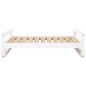 vidaXL Cama para perros madera maciza de pino blanco 95,5x65,5x28 cm vidaXL Cama para perros madera maciza de pino blanco 95,5x65,5x28 cm